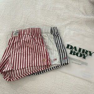 Dairy Boy Fitted Boxer Short Set - Candy Stripe - S/M